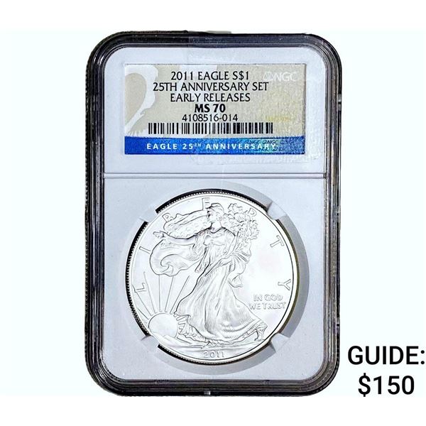 2011 Silver Eagle NGC MS70 Early Releases