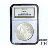 Image 1 : 1881-S Morgan Silver Dollar NGC MS63