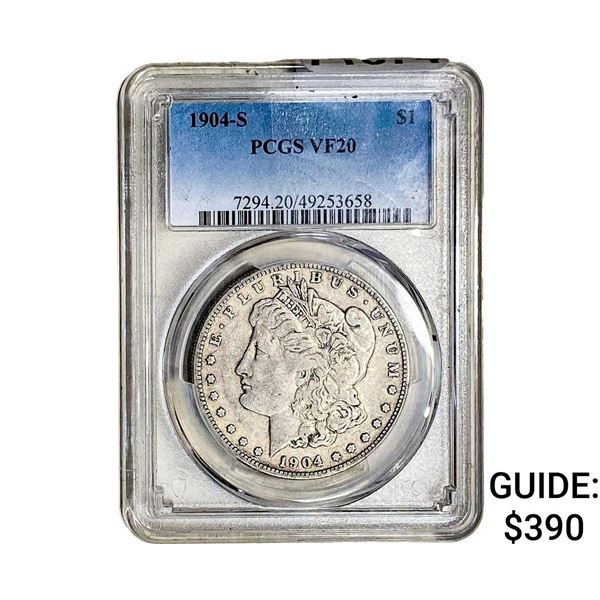 1904-S Morgan Silver Dollar PCGS VF20