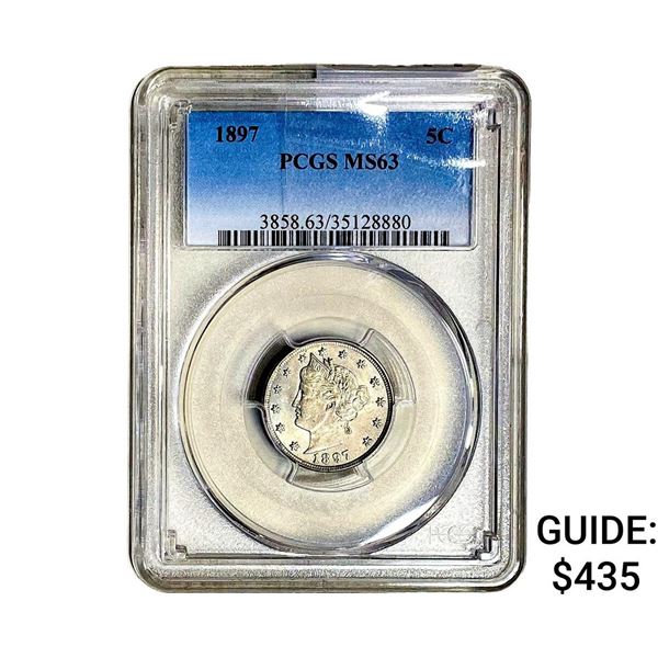 1897 Liberty Victory Nickel PCGS MS63