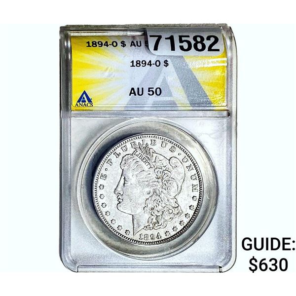 1894-O Morgan Silver Dollar ANACS AU50
