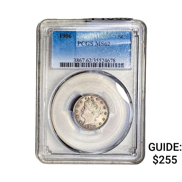 1906 Liberty Victory Nickel PCGS MS62