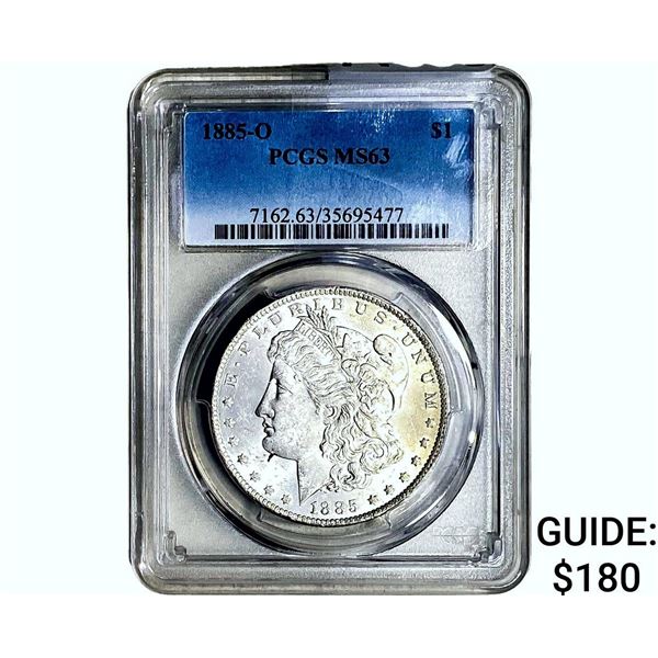 1885-O Morgan Silver Dollar PCGS MS63