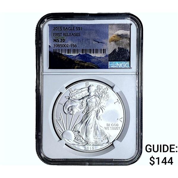 2015 Silver Eagle NGC MS70 First Releases