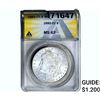 Image 1 : 1882-CC Morgan Silver Dollar ANACS MS62