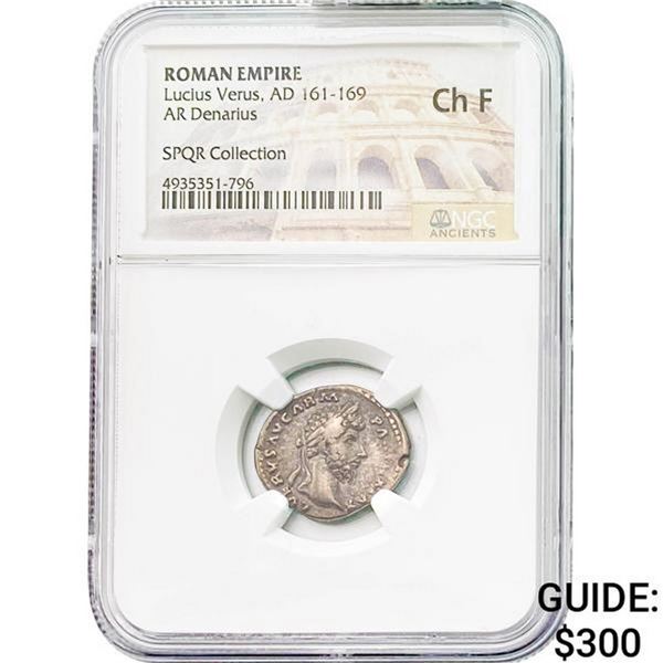 Roman Lucius Verus, AD 161-169 Silver Denarius