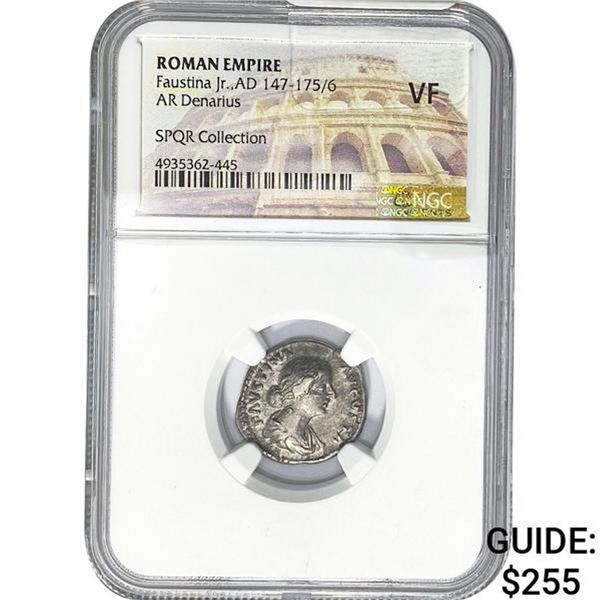 Roman Faustina Jr. AD 147-175/6 Silver Denarius