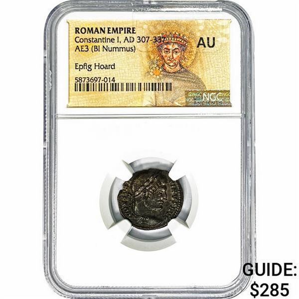 Roman Constantine I, AD 307-337 AE3 BI Nummus