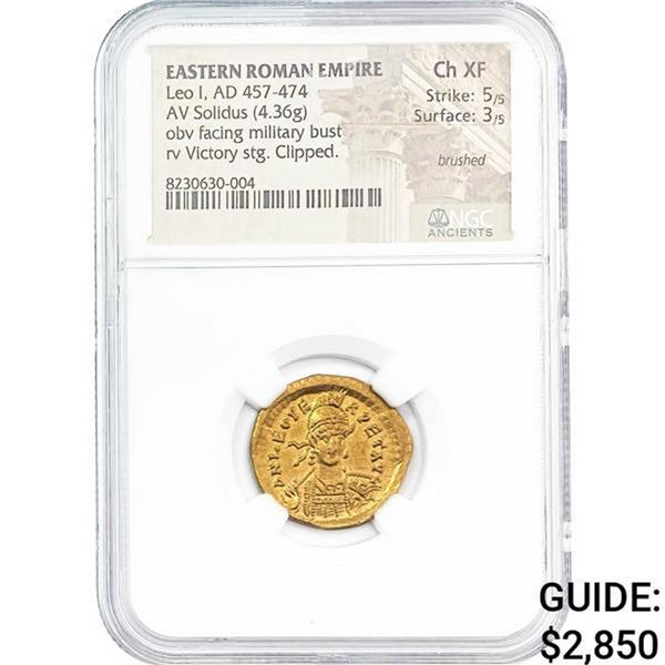 East Roman Leo I, AD 457-474 .14oz Gold Solidus