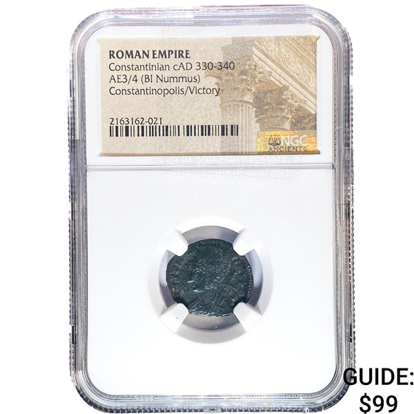 Roman Constantinisn cAD 330-340 AE3/4 BI Nummus