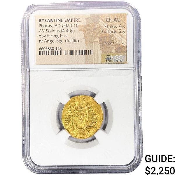 Byzantine Phocas, AD 602-610 Gold Solidus 4.40g
