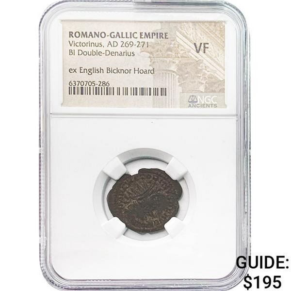 Romano-Gallic Victorinus 269-271 BI Dbl-Denarius NGC VF