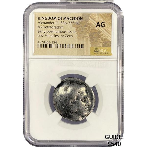 Macedon Alexander III, 336-323 Silver Tetradrachm NGC