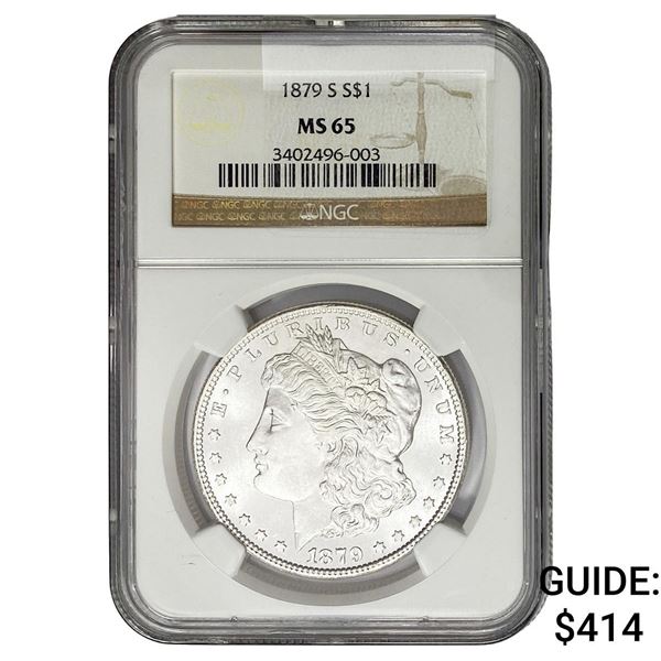 1879-S Morgan Silver Dollar NGC MS65