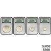 Image 1 : [4Coins] 1923-1964 Uncirculated Type Set [10C-1$] NGC