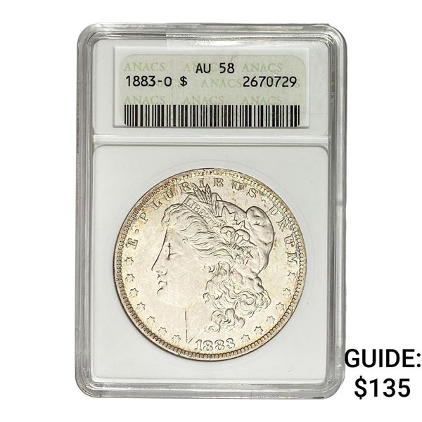 1883-O Morgan Silver Dollar AU 58