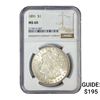 Image 1 : 1891 Morgan Silver Dollar NGC MS60