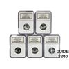 Image 1 : [5 Coins] 2003-S State Quaters Sliver 25C NGC PF70 Ultra Cameo