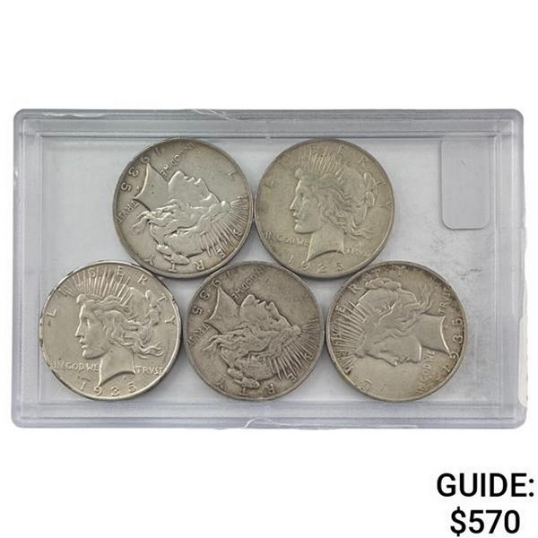 [5 Coins]1935-S Silver Peace Dollar