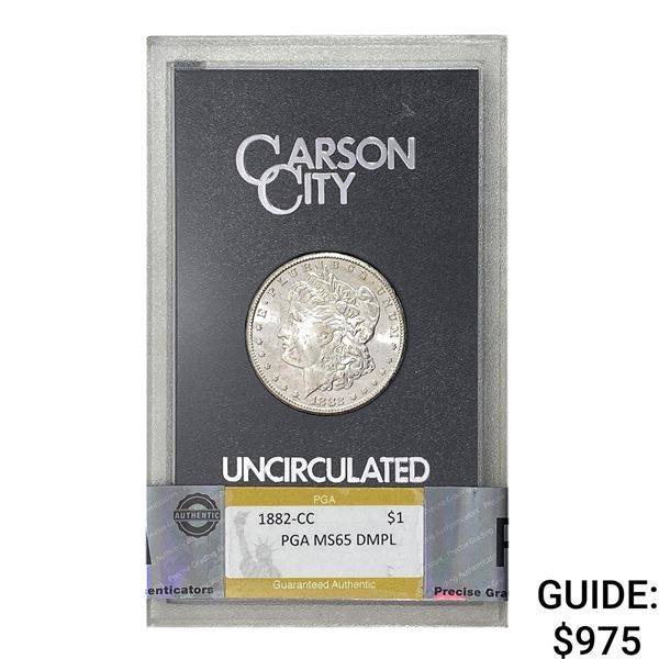 1882-CC Morgan Silver Dollar PGA MS65 DMPL GSA