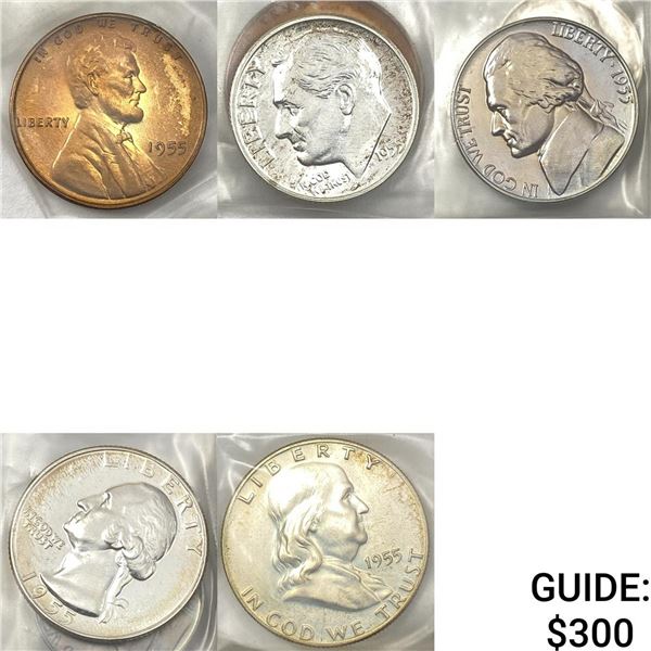 [5] 1955 US Proof Coin Set