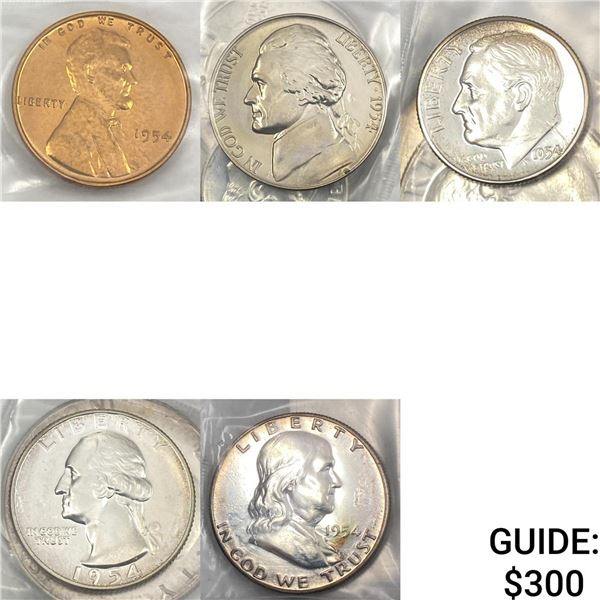 [5] 1954 US Proof Coin Set