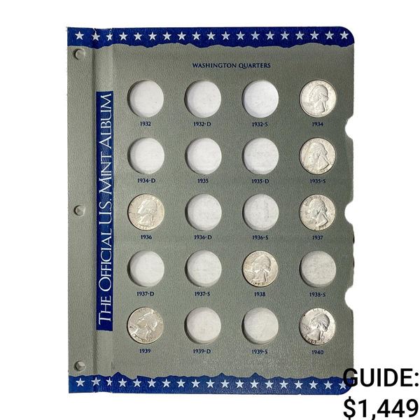 [57 Coins]1934-1964 Official U.S. Mint Washington Quarters Book