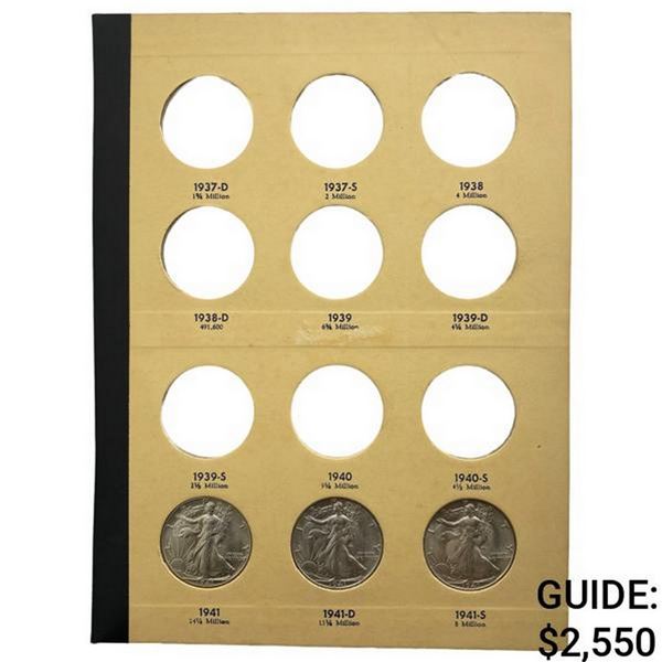 1941-1947 Lib Walking Half Dollar Album [20 Coins]