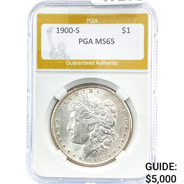 1900-S Morgan Silver Dollar PGA MS65