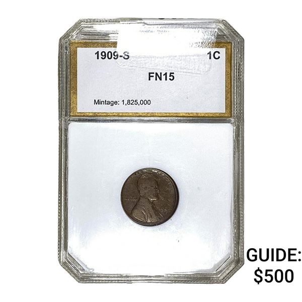 1909-S Wheat Cent PCI FN15