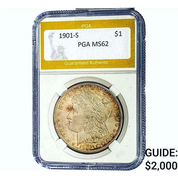 1901-S Morgan Silver Dollar PGA MS62