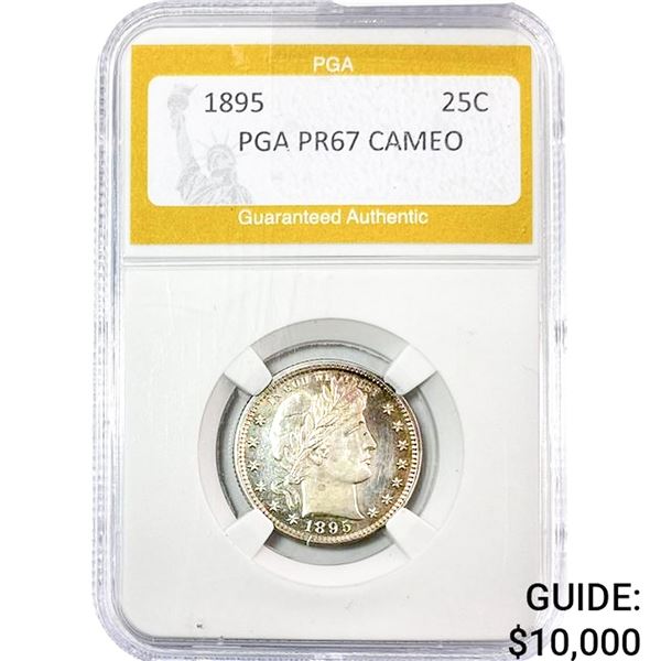 1895 Barber Quarter PGA PR67 Cameo