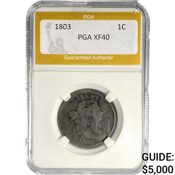 1803 Draped Bust Large Cent PGA XF40