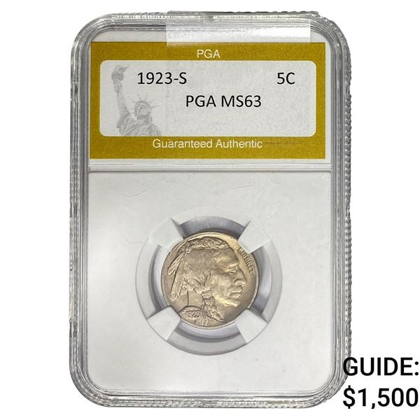 1923-S Buffalo Nickel PGA MS63
