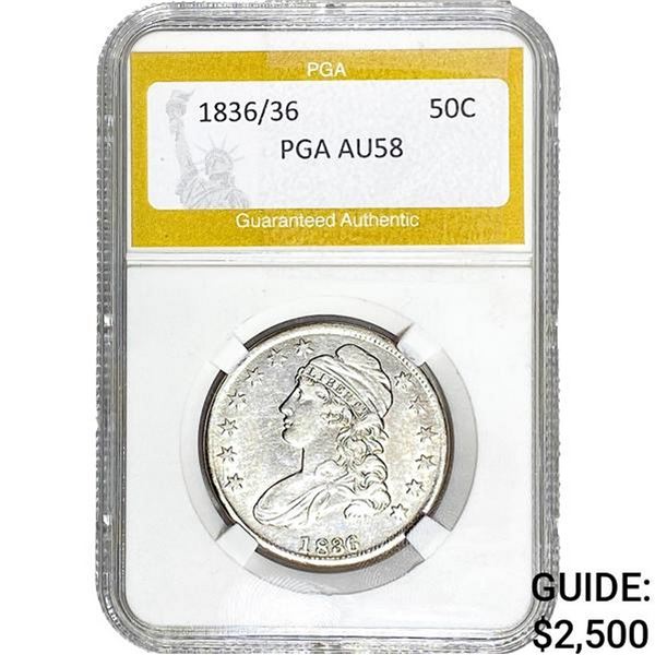 1836 Capped Bust Half Dollar PGA AU58