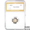 Image 1 : 1831 Capped Bust Half Dime PGA MS64