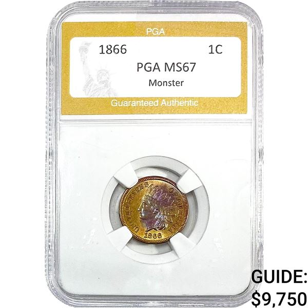 1866 Indian Head Cent PGA MS67