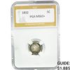 Image 1 : 1832 Capped Bust Half Dime PGA MS63+