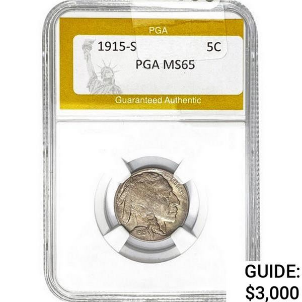 1915-S Buffalo Nickel PGA MS65