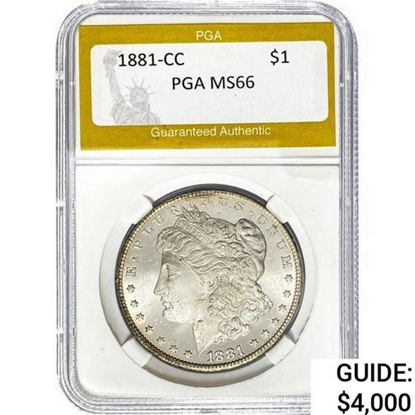 1881-CC Morgan Silver Dollar PGA MS66