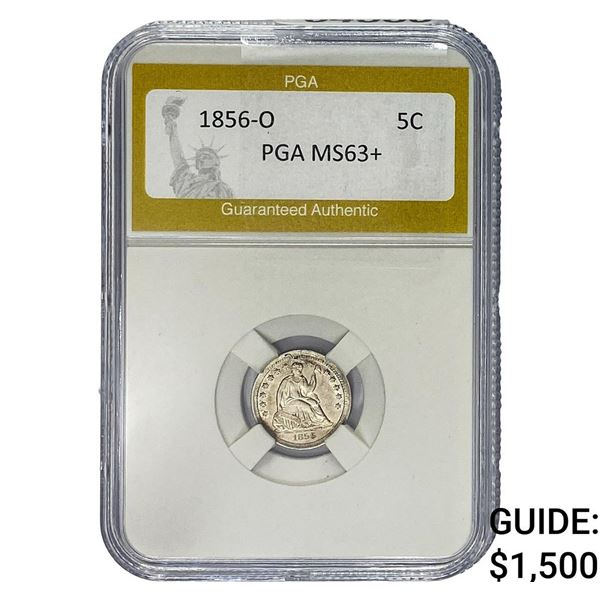 1856-O Seated Liberty Half Dime PGA MS63+