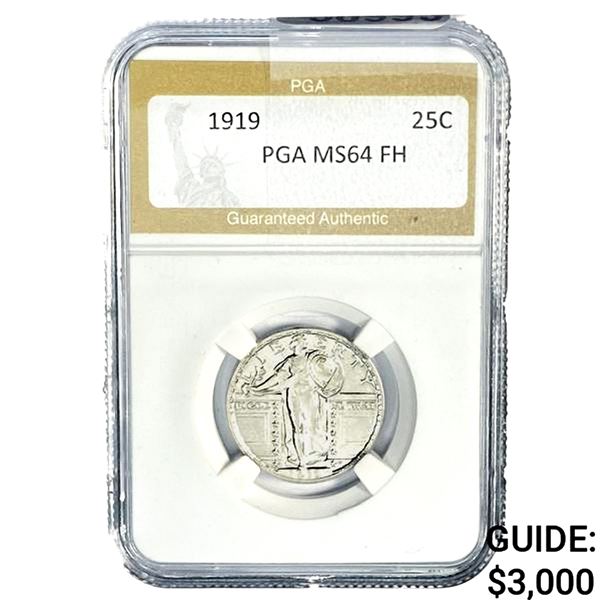 1919 Standing Liberty Quarter PGA MS64 FH