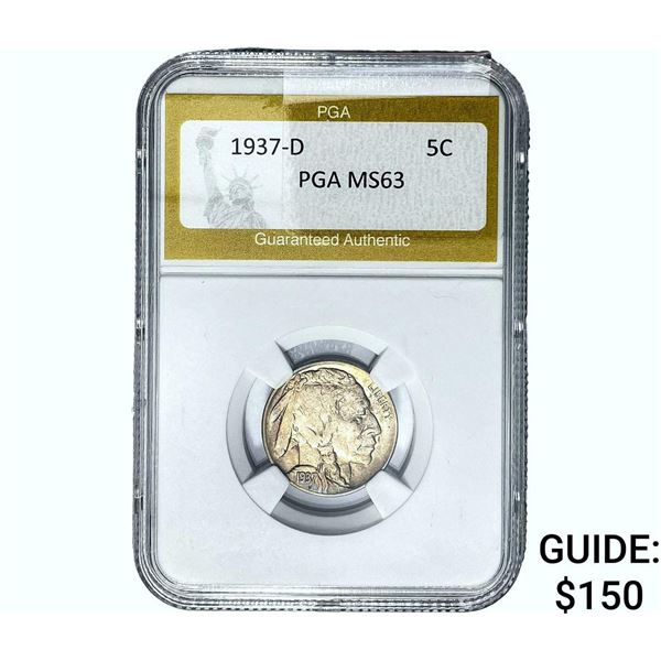 1937-D Buffalo Nickel PGA MS63