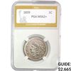 1839 Braided Hair Large Cent PGA MS62+