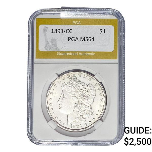 1891-CC Morgan Silver Dollar PGA MS64