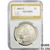 Image 1 : 1883-CC Morgan Silver Dollar PGA MS65