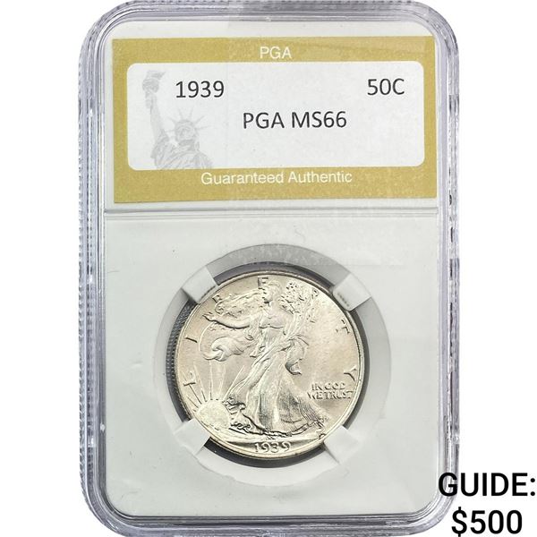 1939 Walking Liberty Half Dollar PGA MS66