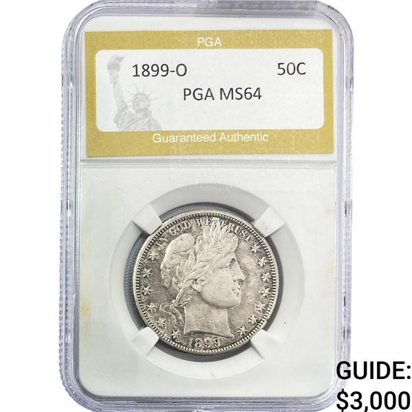 1899-O Barber Half Dollar PGA MS64