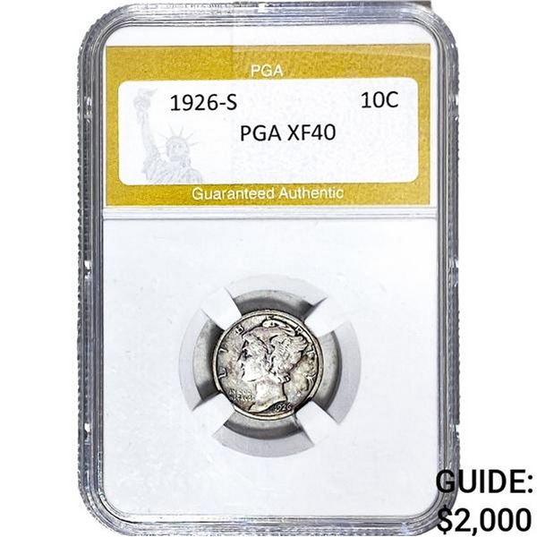 1926-S Mercury Silver Dime PGA XF40