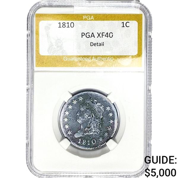 1810 Classic Head Large Cent PGA XF40 Detail